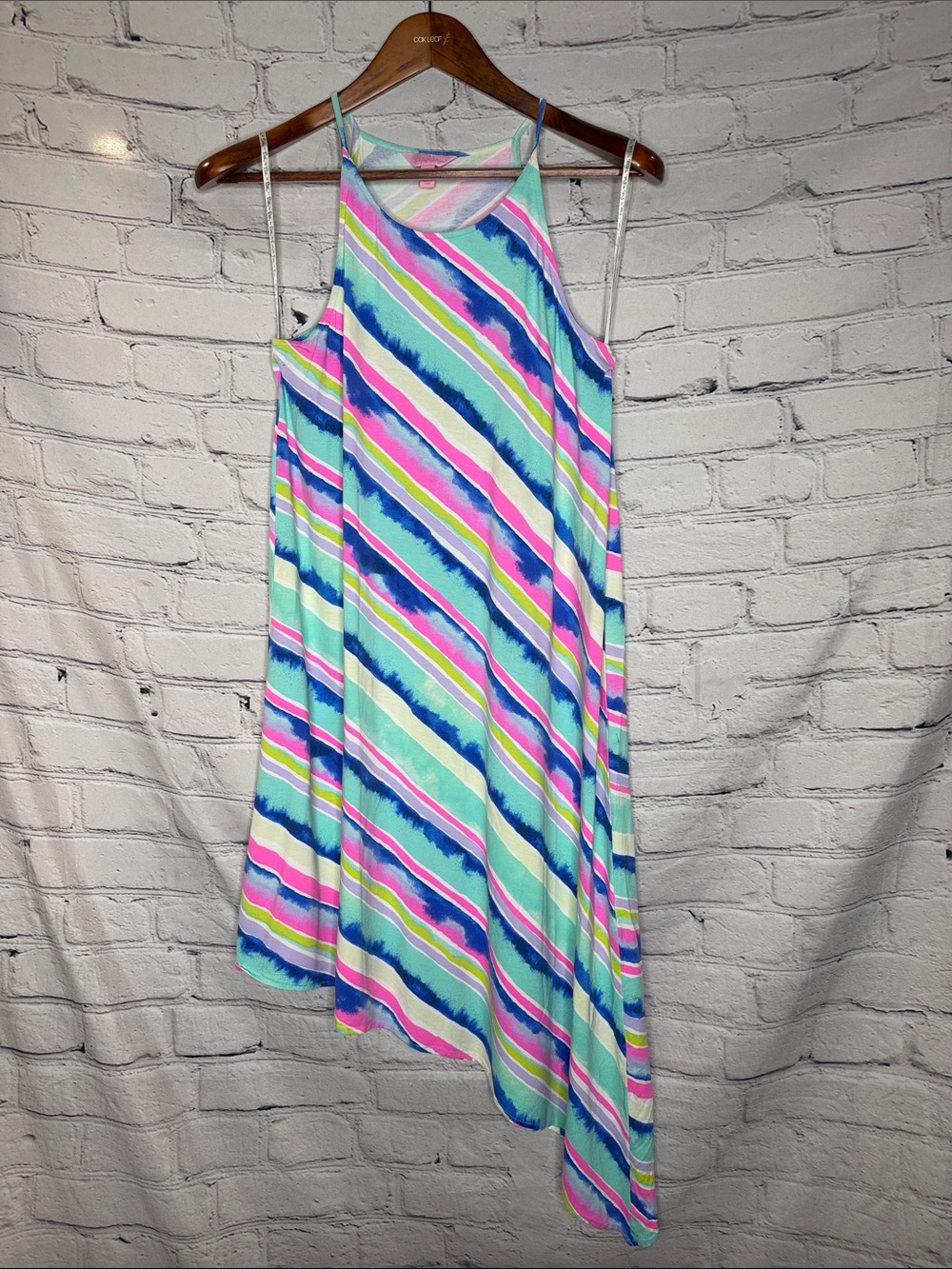 Lilly Pulitzer Colorful Diagonal Stripe Swing Dress Size Small
